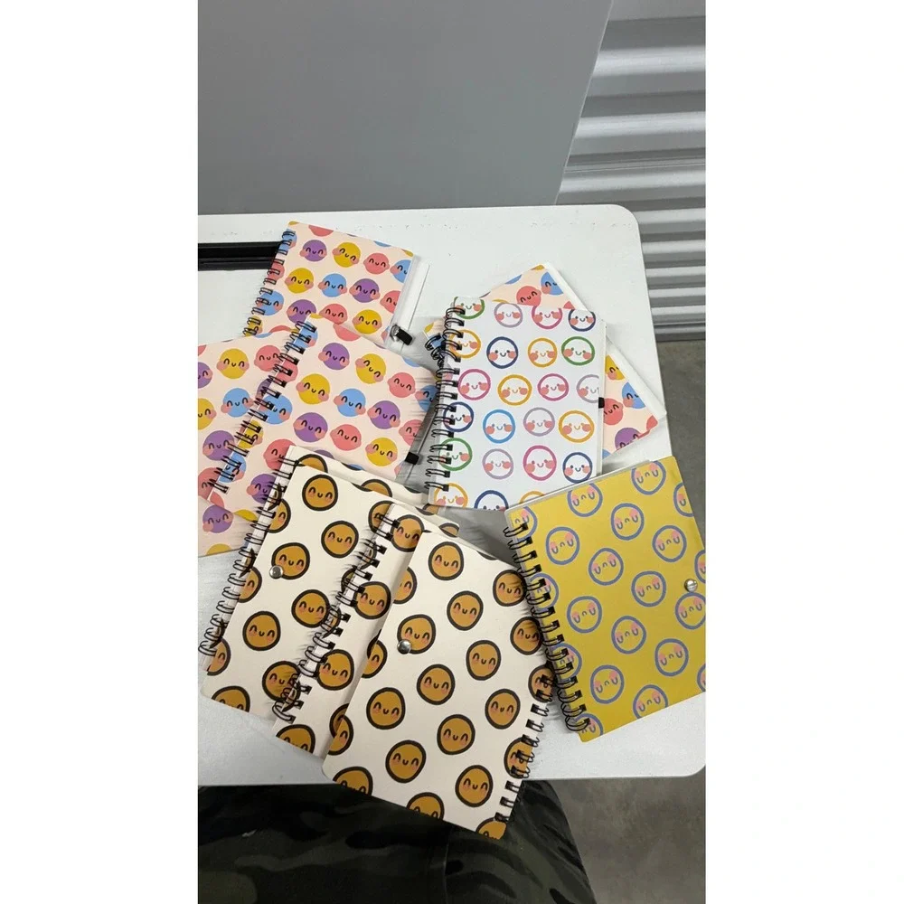 72 pcs Smiley Face Stationery Set Spiral Notebooks Weekly Planner Checklist Pens